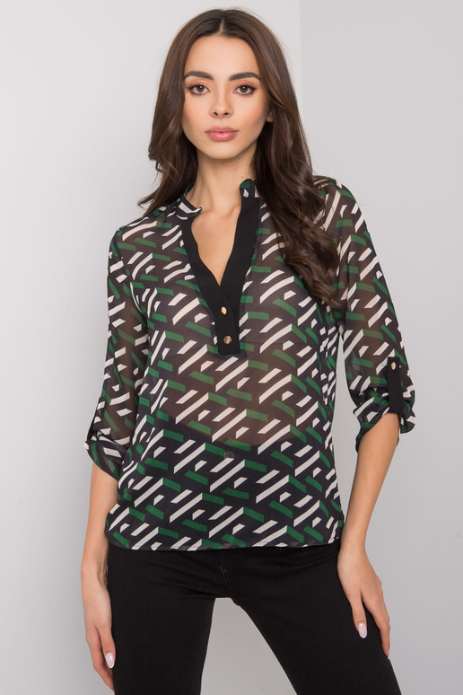 Juoda ir žalia palaidinė moterims su...