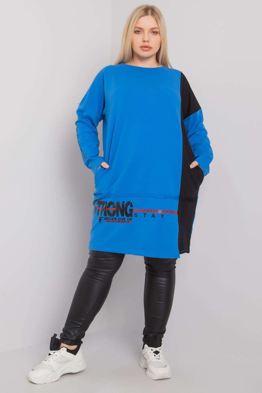 Tamsiai mėlyna medvilninė tunika...