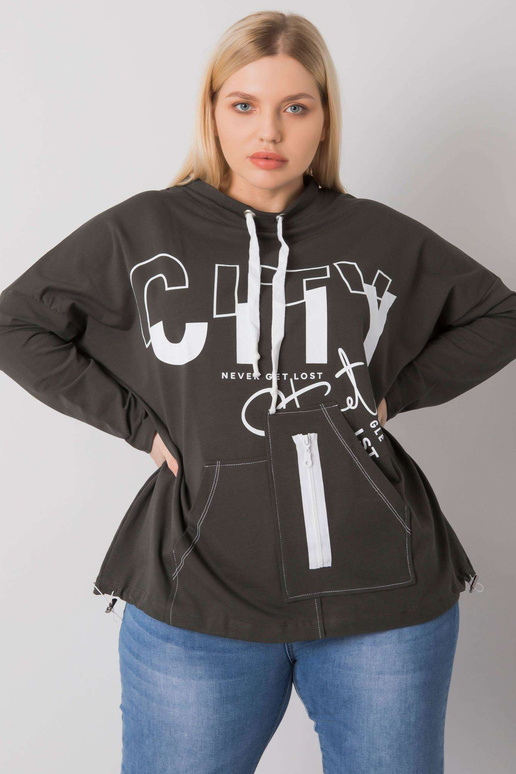 Tamsus chaki spalvos džemperis be... Tamsus chaki spalvos džemperis be...