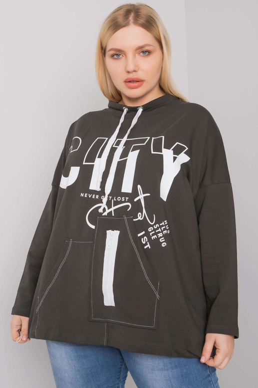 Tamsus chaki spalvos džemperis be... Tamsus chaki spalvos džemperis be...