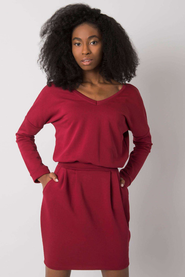 Bordo spalvos suknelė Kloe... 2