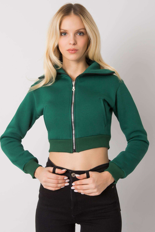 Tamsiai žalias trumpas megztinis Ann... Tamsiai žalias trumpas megztinis Ann...