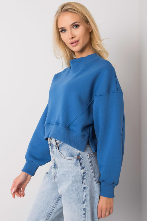 Tamsiai mėlynas megztinis be gobtuvo...