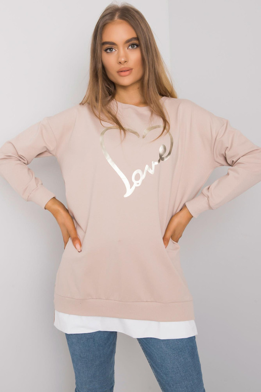 Šviesiai smėlio spalvos tunika su...