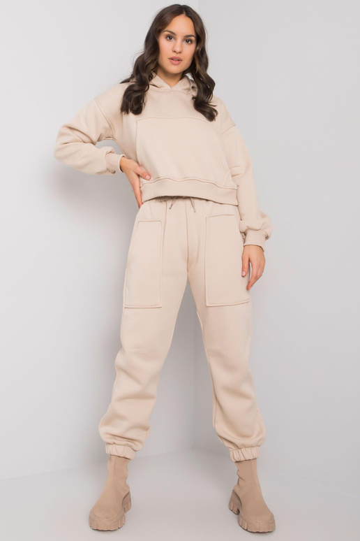 Smėlio spalvos medvilninio džemperio...