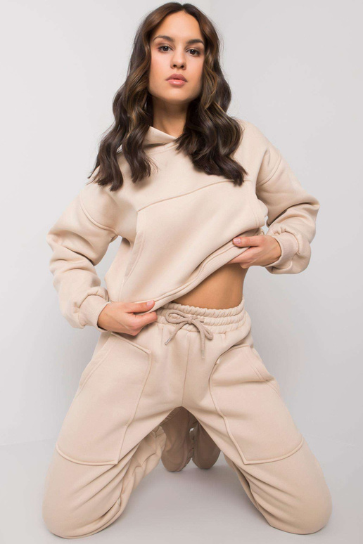 Smėlio spalvos medvilninio džemperio...