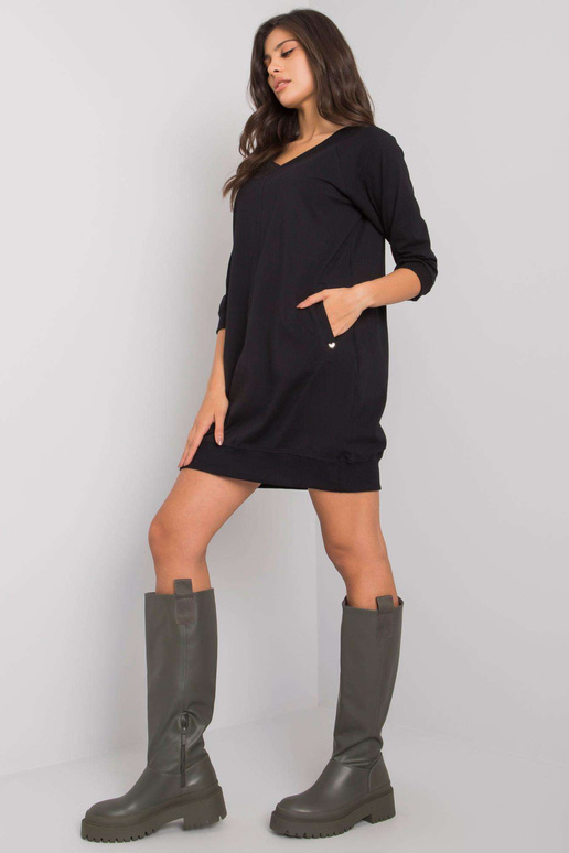 Juoda Salerno Cotton Basic suknelė