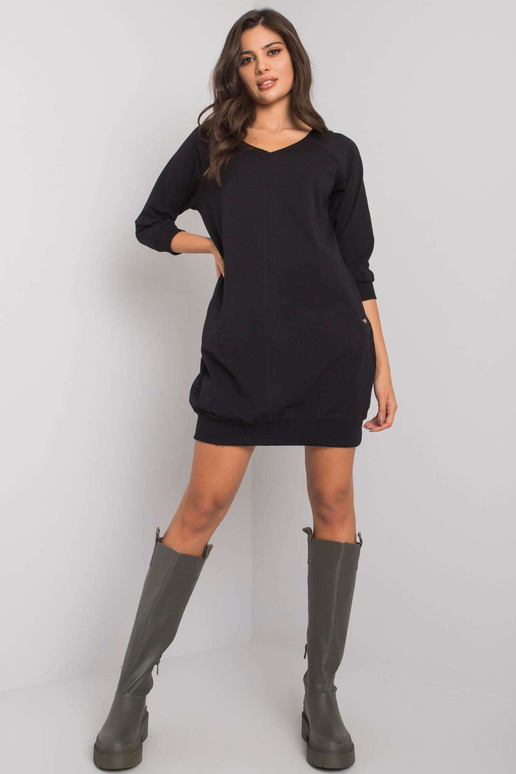 Juoda Salerno Cotton Basic suknelė