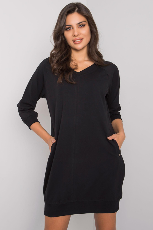 Juoda Salerno Cotton Basic suknelė