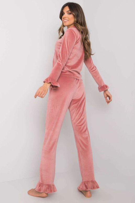 Purvinas rožinis veliūrinis pižama su...