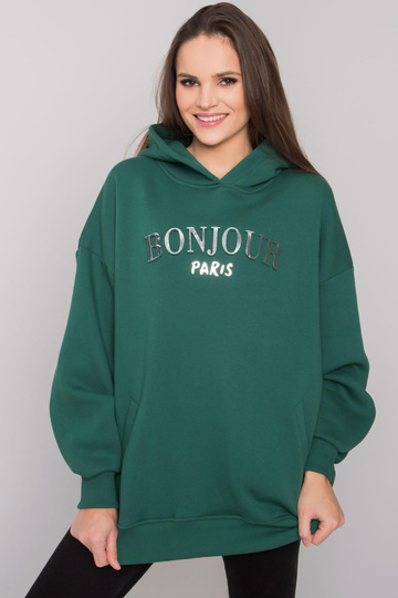 Tamsiai žalias megztinis su...