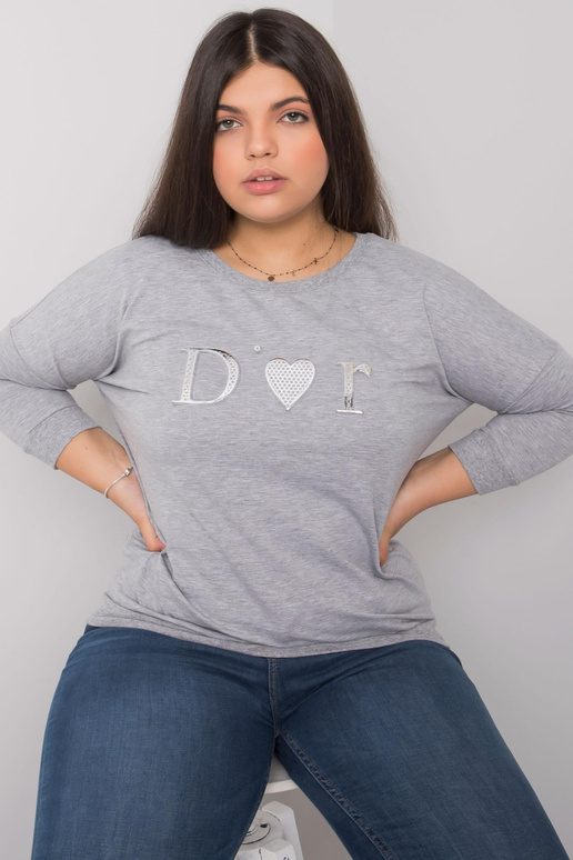 Pilka melanžinė palaidinė, didelio... Pilka melanžinė palaidinė, didelio...