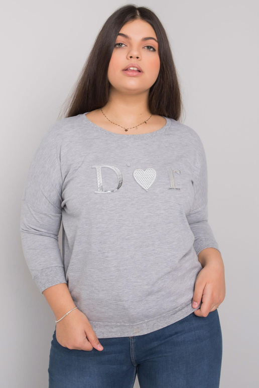 Pilka melanžinė palaidinė, didelio... Pilka melanžinė palaidinė, didelio...