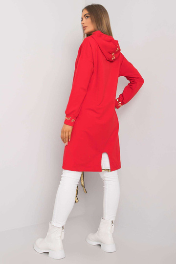 Raudonas ilgas megztinis su...