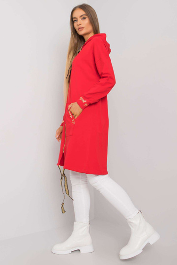 Raudonas ilgas megztinis su... 2