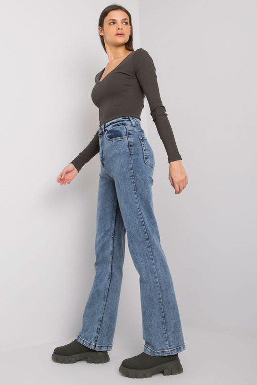 Mėlyni džinsai moterims, įprasti...