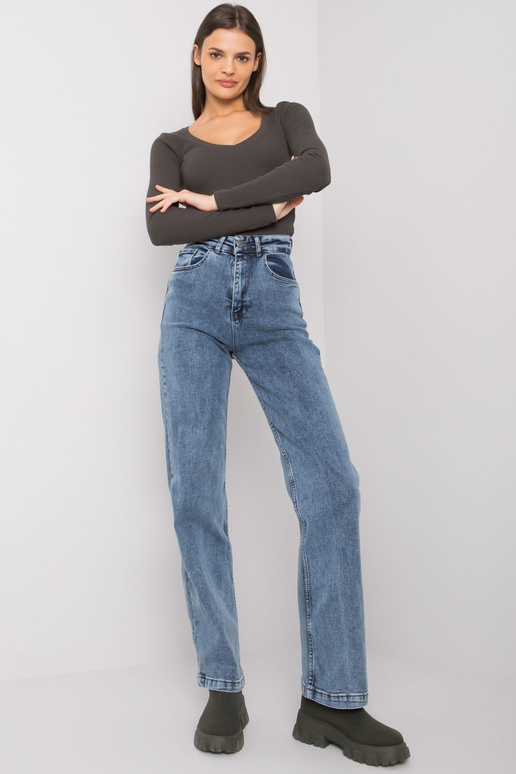 Mėlyni džinsai moterims, įprasti...