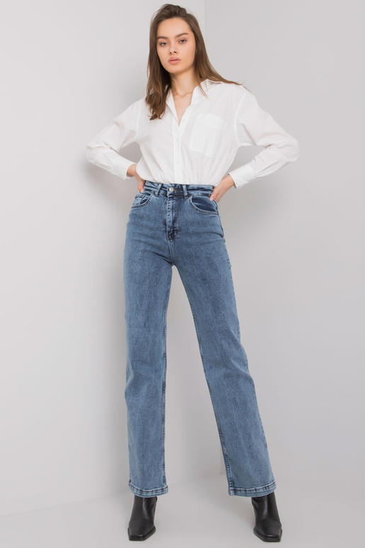 Mėlyni džinsai moterims, įprasti...