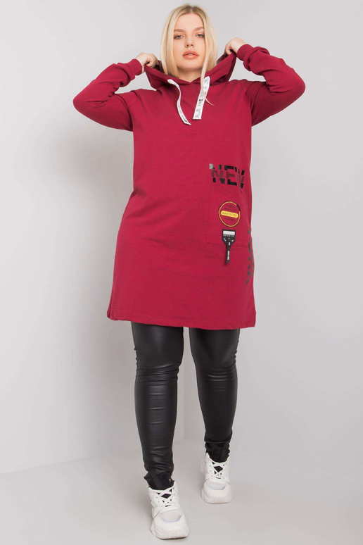 Bordo spalvos didelio dydžio tunika...