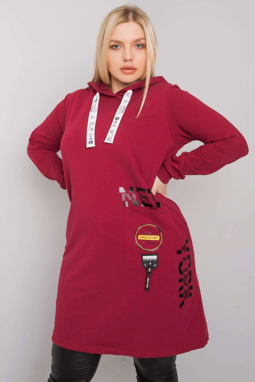 Bordo spalvos didelio dydžio tunika...