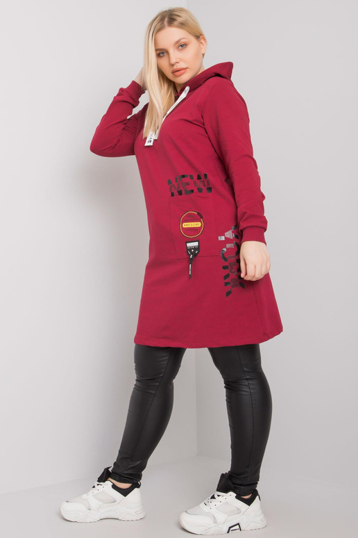 Bordo spalvos didelio dydžio tunika...