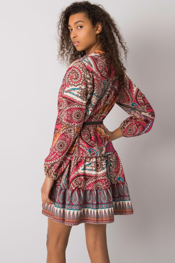 Bordo spalvos suknelė su...