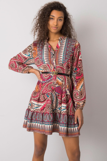 Bordo spalvos suknelė su... 2