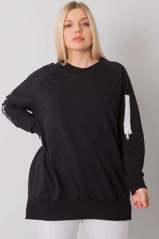 Juoda plius dydžio megztinių tunika...