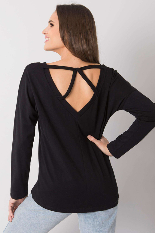 Juoda moteriška palaidinė ilgomis... Juoda moteriška palaidinė ilgomis...