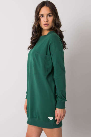 Tamsiai žalia suknelė su... 2