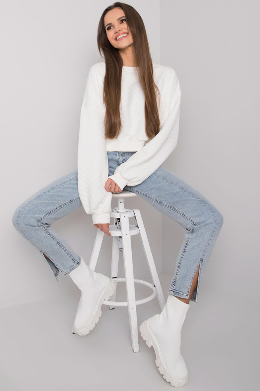 Ecru Crystal dygsniuotas megztinis