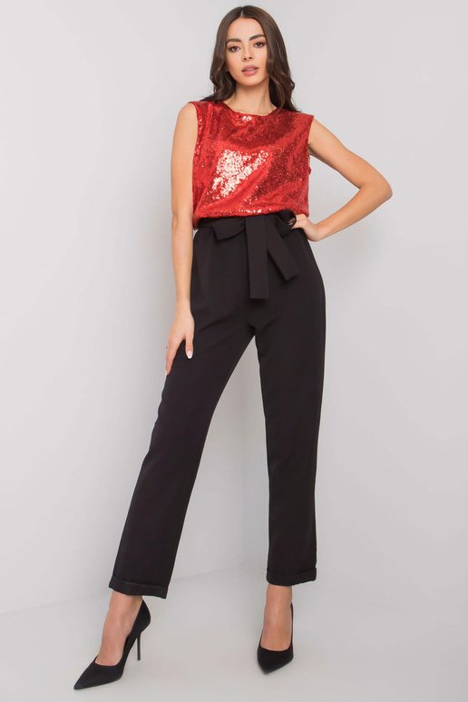 Raudonas elegantiškas kombinezonas su...