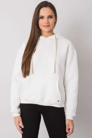 Ecru moteriškas megztinis su kengūra Georgia