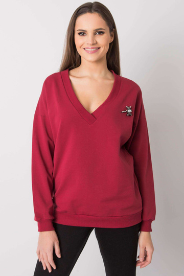 Bordo spalvos megztinis su...