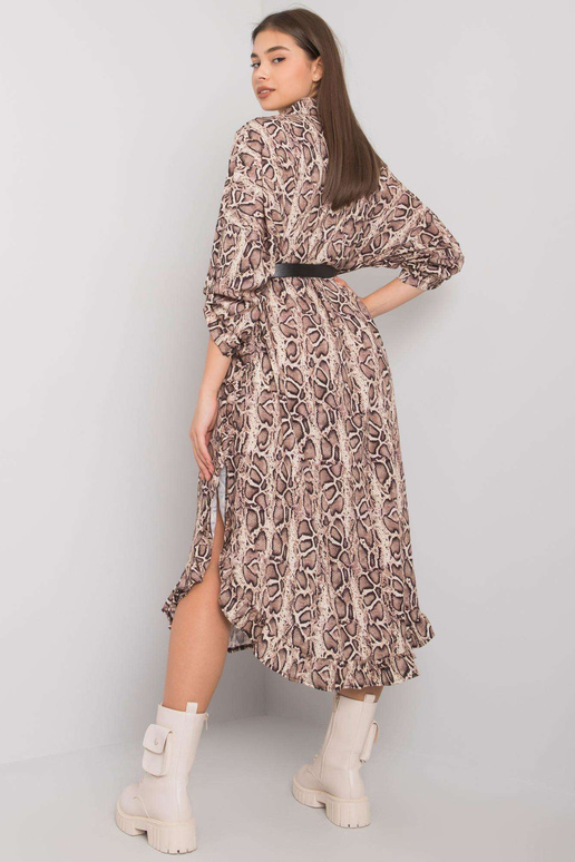 Smėlio spalvos rašto suknelė Valdosta...