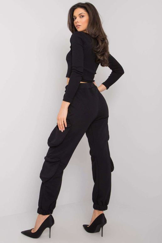 Juodos moteriškos sportinės kelnės su...