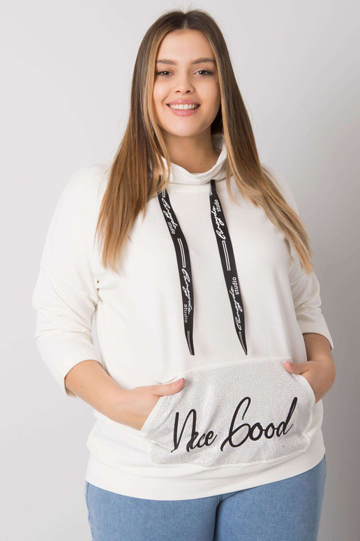 Ecru plius dydžio palaidinė su... Ecru plius dydžio palaidinė su...