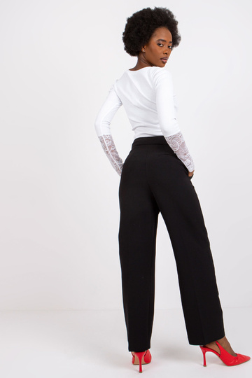 Juodos Grace audinio kelnės