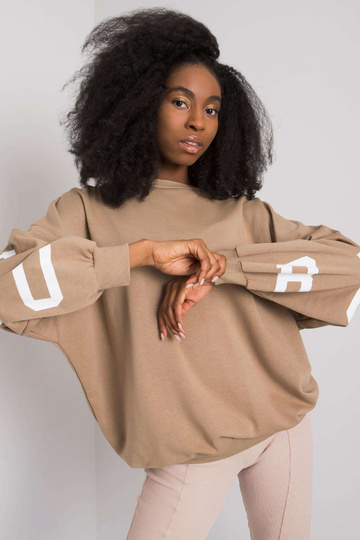 Smėlio spalvos megztinis su...