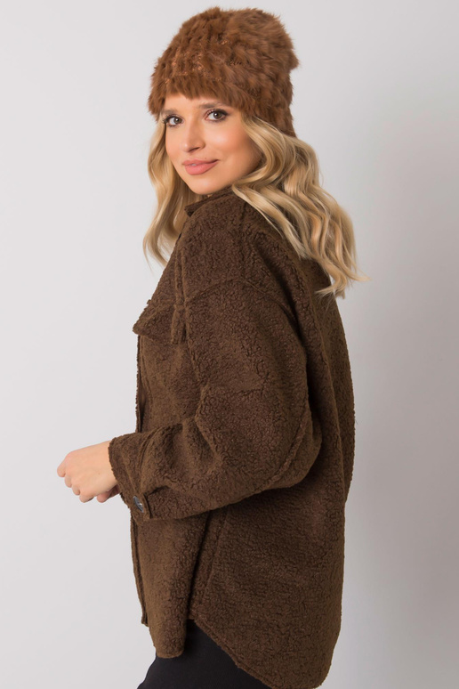 Šviesiai rudos spalvos kailinė kepurė