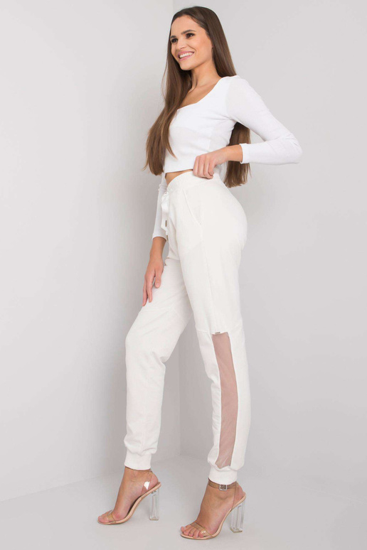 Ecru medvilnės sportinės kelnės Susan