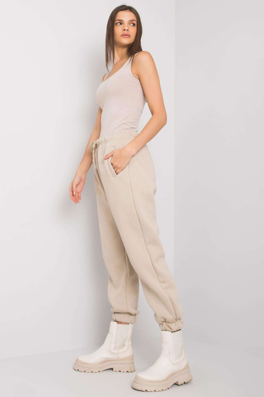 Smėlio spalvos medvilninės sportinės...