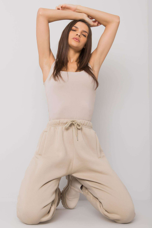 Smėlio spalvos medvilninės sportinės...