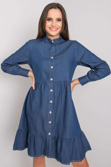 Tamsiai mėlyna suknelė su...