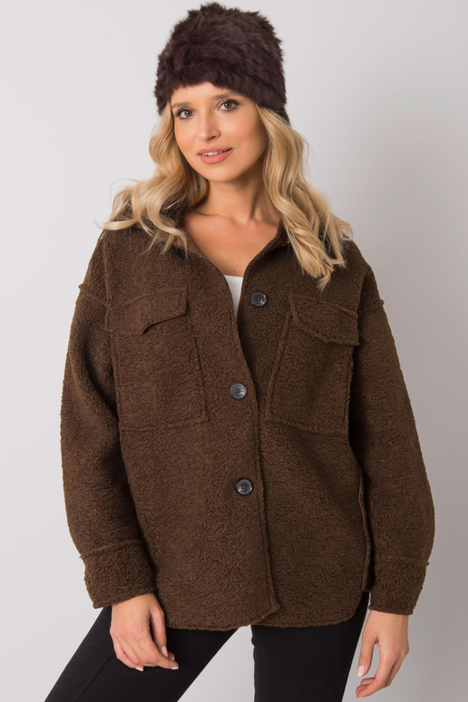 Tamsiai rudos spalvos kailinė kepurė