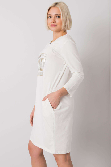 Ecru suknelė su kišenėmis...