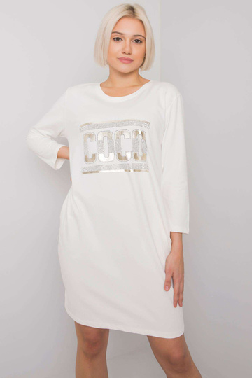 Ecru suknelė su kišenėmis... 2