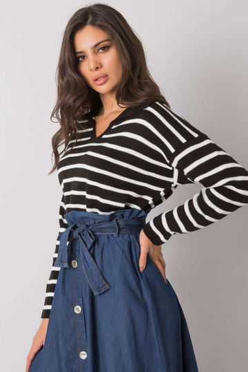 Juodas dryžuotas megztinis... 2