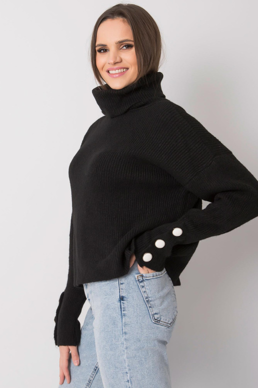 Moteriškas juodas megztinis su vėžiu...