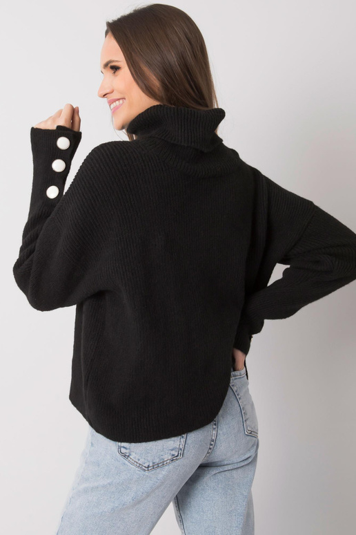 Moteriškas juodas megztinis su vėžiu...